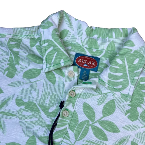 NWT Tommy Bahama Men’s Patterned Polo Size Medium‎ Green - Picture 4 of 7